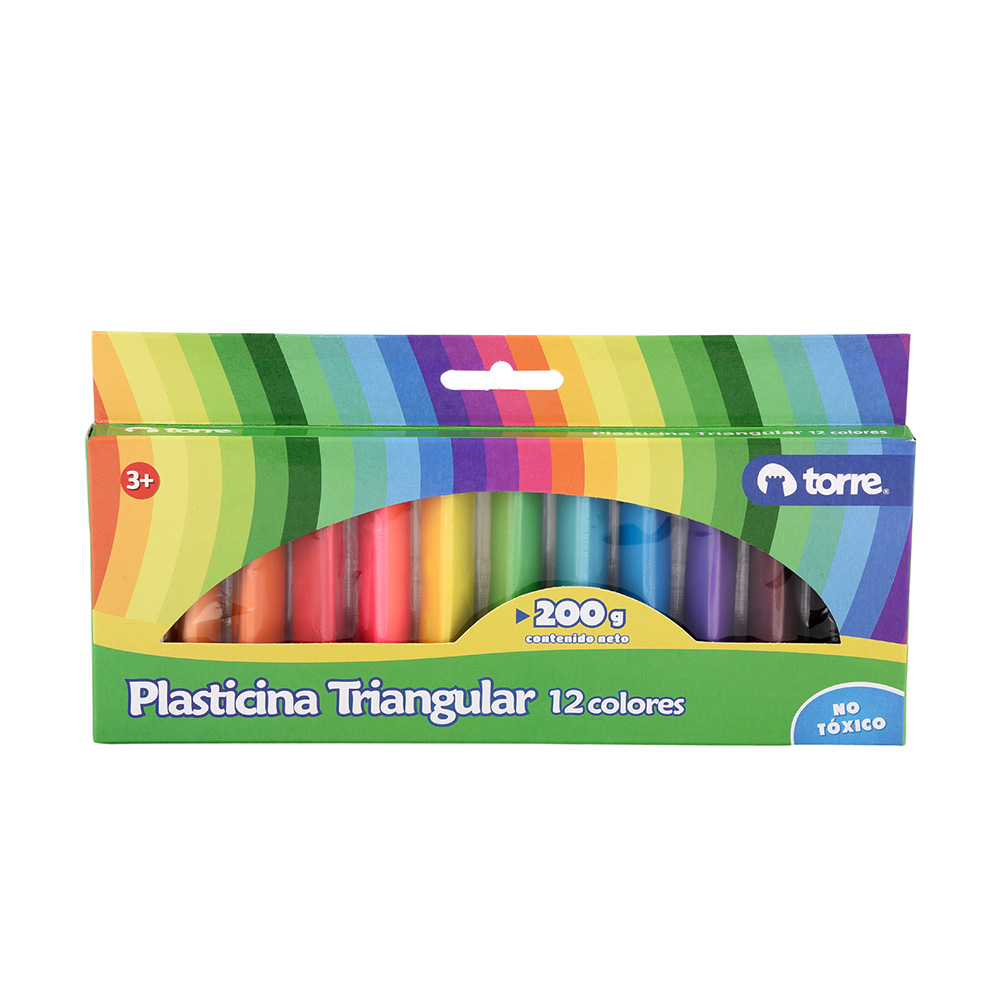Plasticina Triangular 12 Col Torre